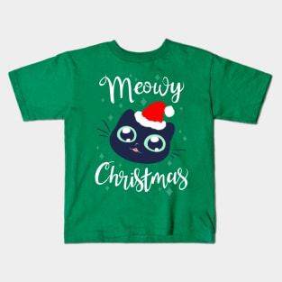 Meowy Christmas Kids T-Shirt